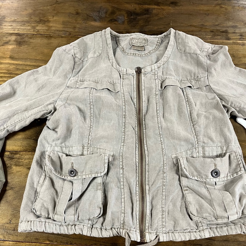 Converse Khaki Zip-Up Jacket